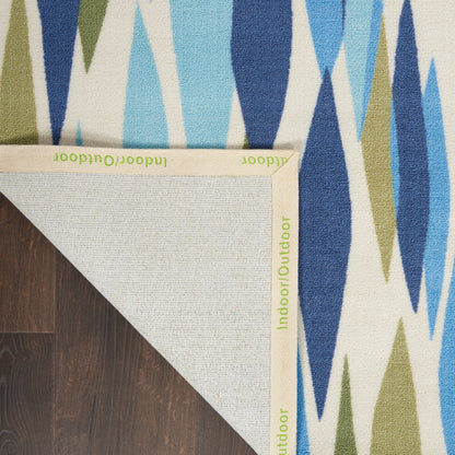 Tappeto Waverly Sun N' Shade moderno astratto per interni ed esterni