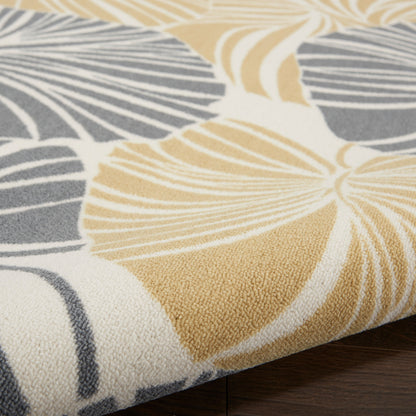 Tappeto moderno Waverly Sun N' Shade per interni/esterni con motivo botanico