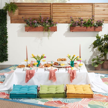 Tappeto moderno Waverly Sun N' Shade per interni/esterni con motivo botanico