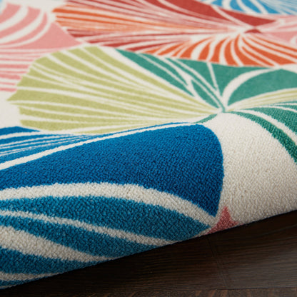 Tappeto moderno Waverly Sun N' Shade per interni/esterni con motivo botanico