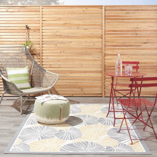 Tappeto moderno Waverly Sun N' Shade per interni/esterni con motivo botanico