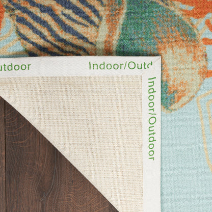 Tappeto per interni ed esterni Waverly Sun &amp; Shade Shore Thing Tropical Sea Shell Floral