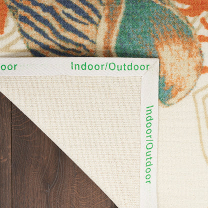 Tappeto per interni ed esterni Waverly Sun &amp; Shade Shore Thing Tropical Sea Shell Floral