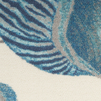 Tappeto per interni ed esterni Waverly Sun &amp; Shade Shore Thing Tropical Sea Shell Floral