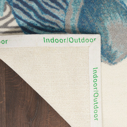 Tappeto per interni ed esterni Waverly Sun &amp; Shade Shore Thing Tropical Sea Shell Floral