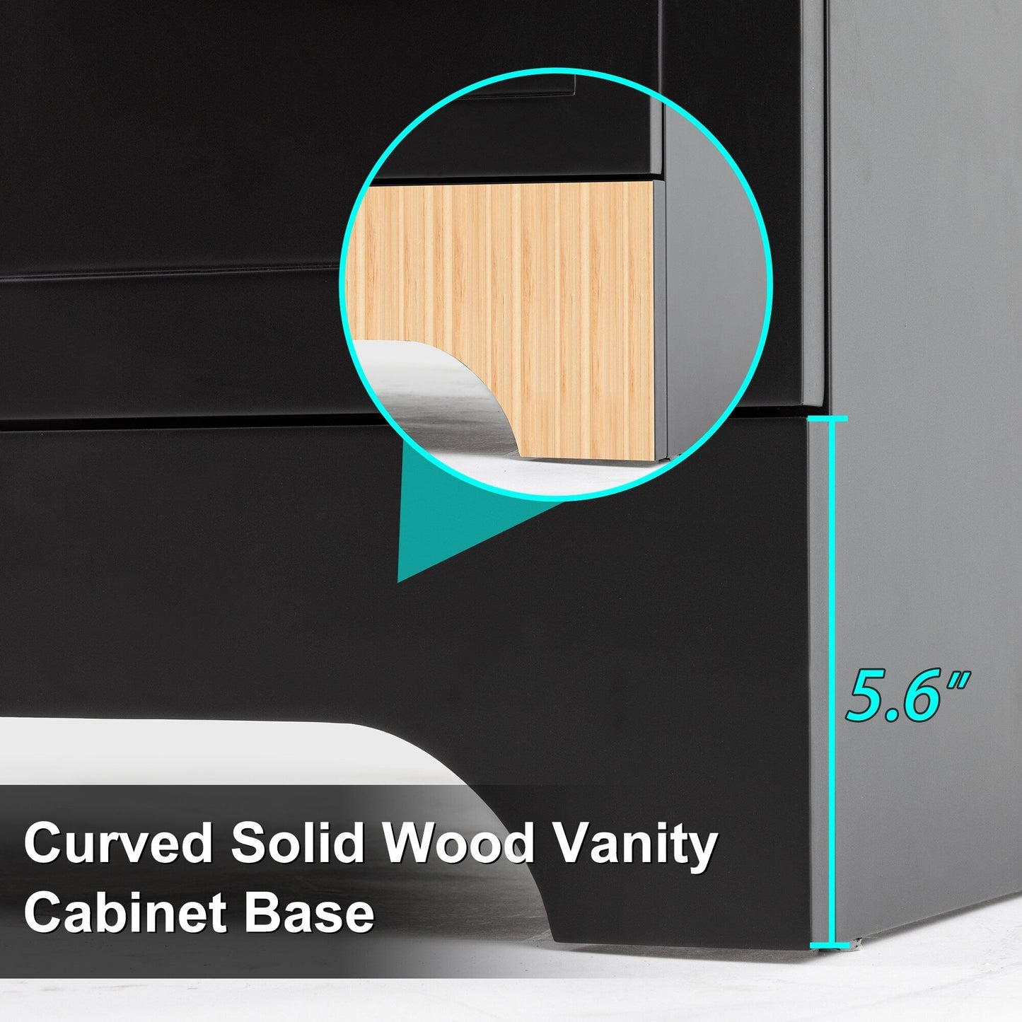 Mobile bagno Wavy Line 30/36/48 con lavabo e rubinetto