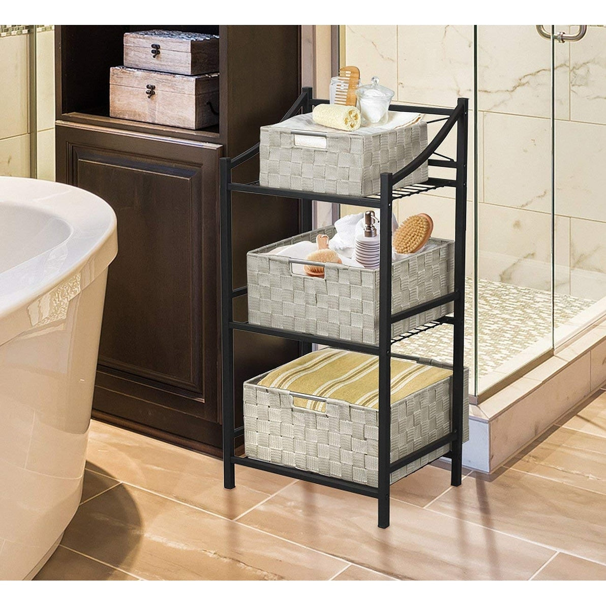 Set di cestini intrecciati da 7 pezzi