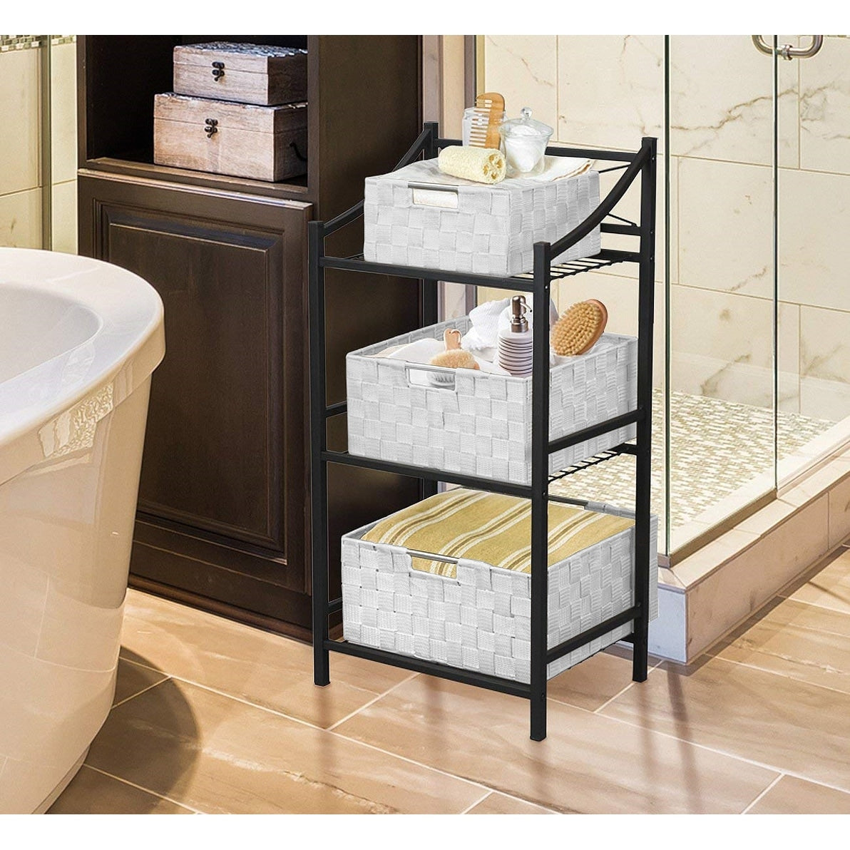 Set di cestini intrecciati da 7 pezzi