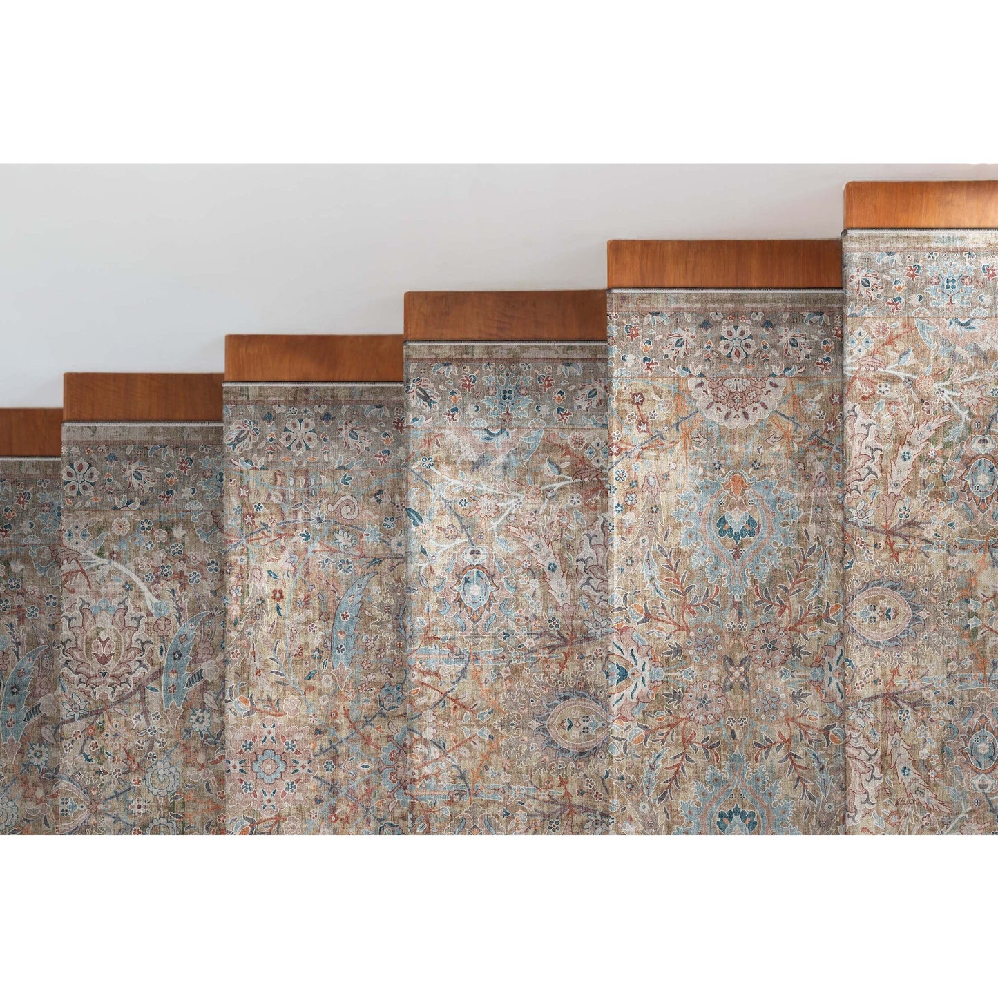 Tappeto vintage Emilia a trama piatta Asha ben tessuto