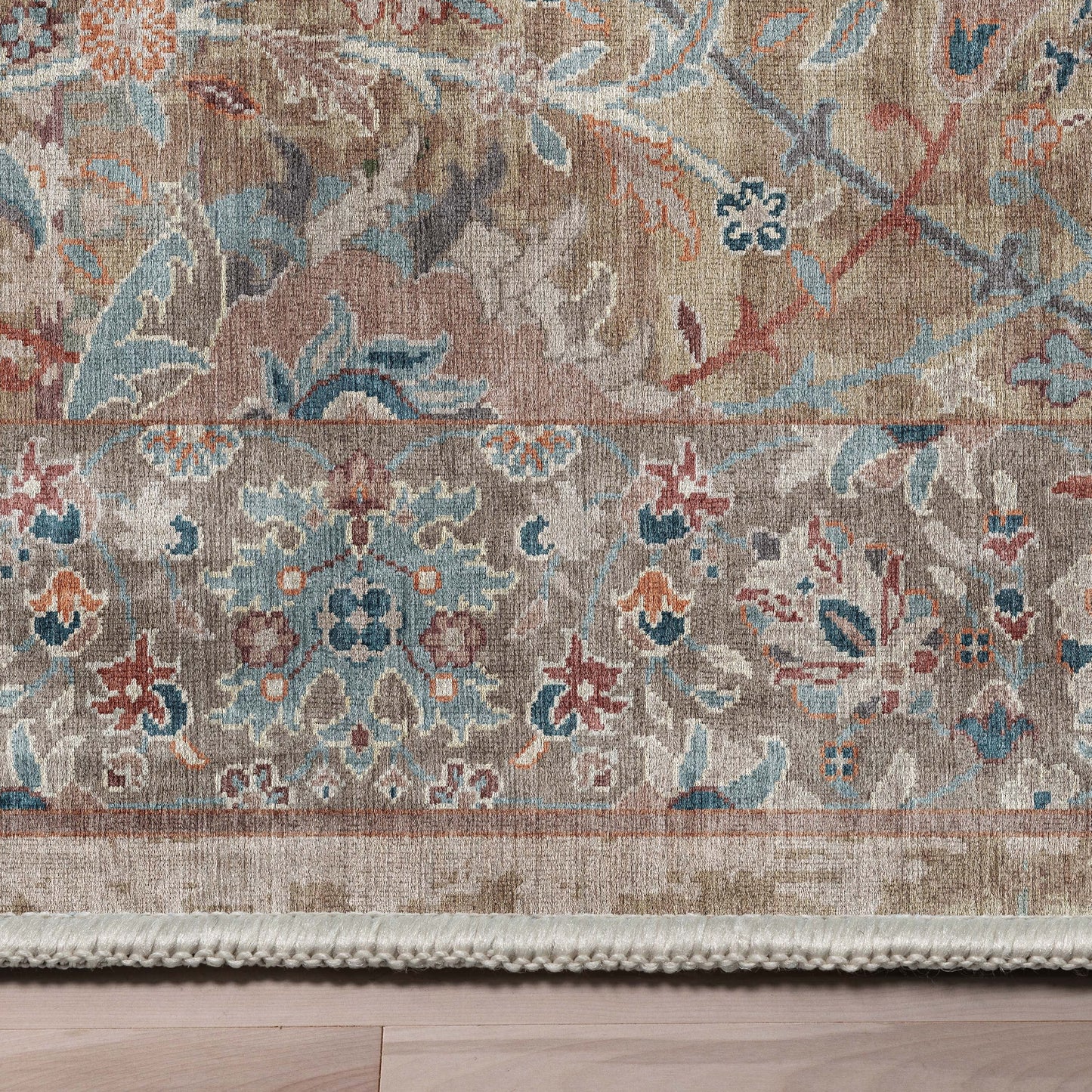 Tappeto vintage Emilia a trama piatta Asha ben tessuto