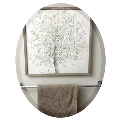 Specchio ovale Wells senza cornice bisellato