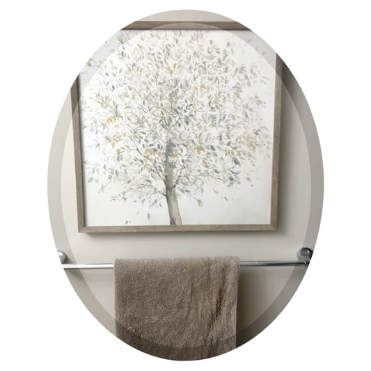 Specchio ovale Wells senza cornice bisellato