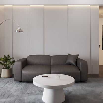 Set da conversazione imbottito Whisper con sedie modulari, braccioli agganciabili e pouf per soggiorno