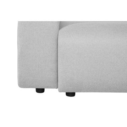 Set da conversazione imbottito Whisper con sedie modulari, braccioli agganciabili e pouf per soggiorno