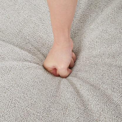 Divano moderno bianco a 2 posti da 61'' con finiture in borchie, cuscini e cuscini ad alta densità