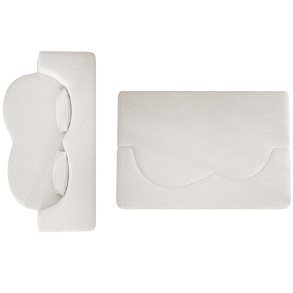 Divano letto trasformabile in tessuto Teddy bianco da 78 pollici, imbottito in schiuma, con 2 cuscini e materasso pieghevole per soggiorno