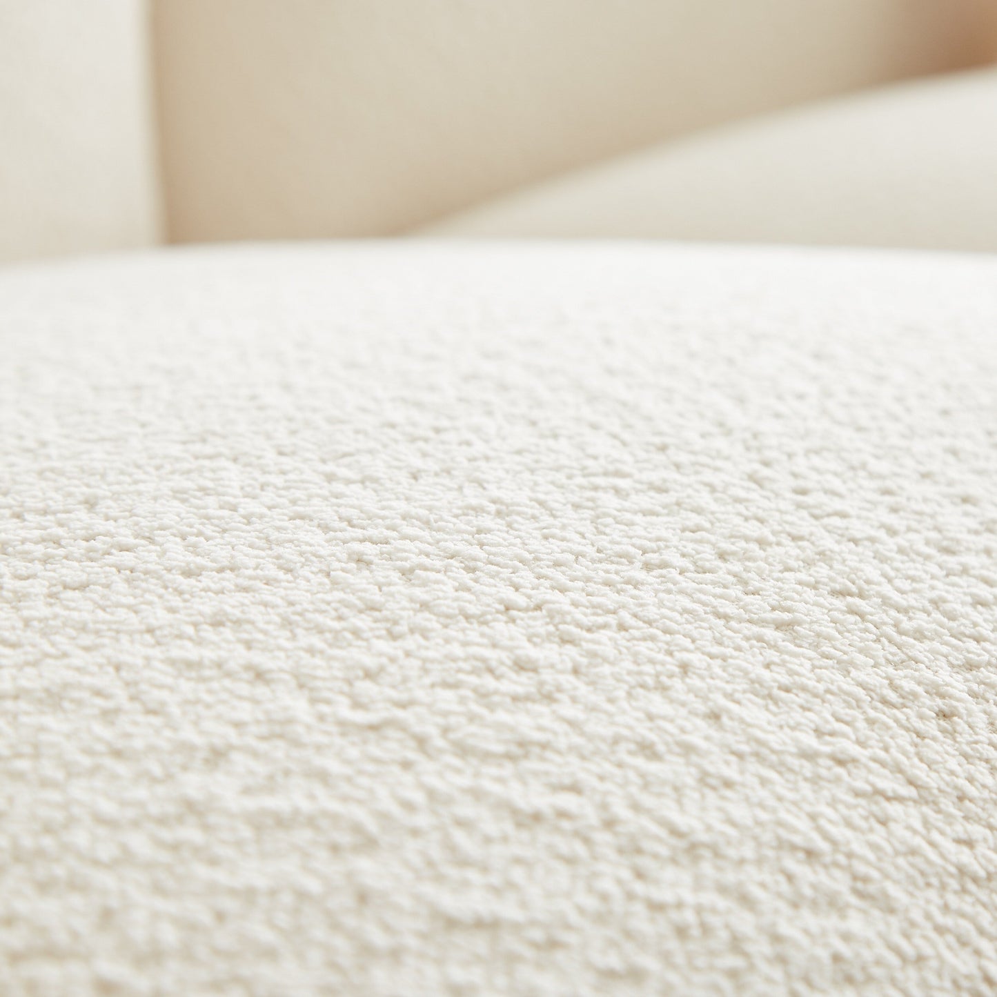 Divano moderno a 3 posti in lana d'agnello bianco da 87'' con gambe in metallo