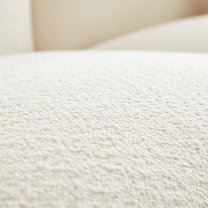 Divano a due posti oversize bianco da 87'' con gambe in metallo, struttura in legno massello, 2 cuscini, morbido e resistente