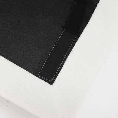 Divano in tessuto bianco da 96,46'' a 2 posti con design ispirato alle nuvole, cuscini morbidi e robusti piedini in plastica