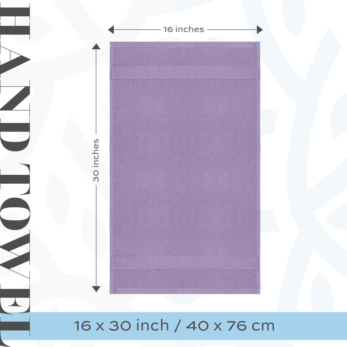 Asciugamano in cotone di lusso classico bianco 16x30 - Set di 6