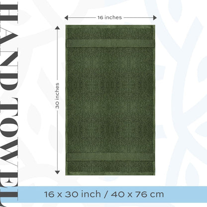 Asciugamano in cotone di lusso classico bianco 16x30 - Set di 6