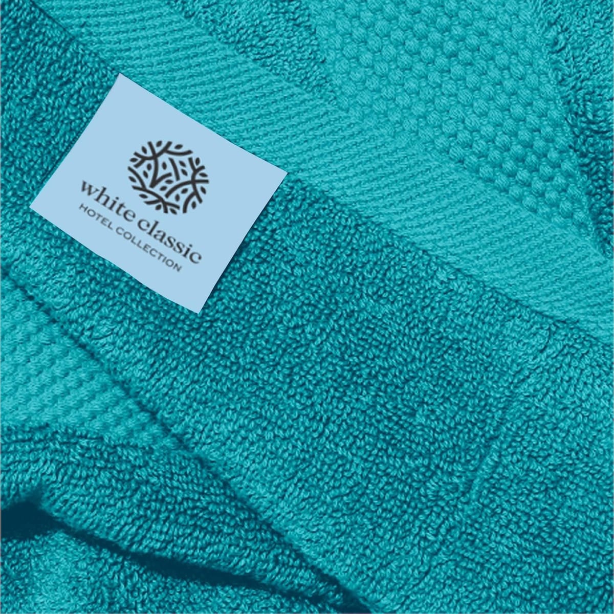 Asciugamano in cotone di lusso classico bianco 16x30 - Set di 6