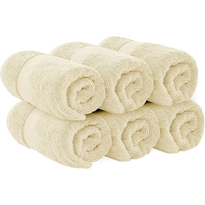 Asciugamano in cotone di lusso classico bianco 16x30 - Set di 6