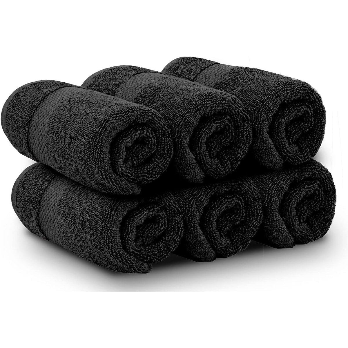 Asciugamano in cotone di lusso classico bianco 16x30 - Set di 6