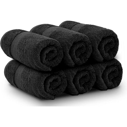 Asciugamano in cotone di lusso classico bianco 16x30 - Set di 6