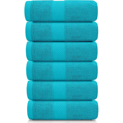 Asciugamano in cotone di lusso classico bianco 16x30 - Set di 6