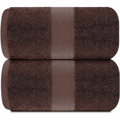 Asciugamano da bagno oversize in cotone di lusso classico bianco 35x70 - Set di 2