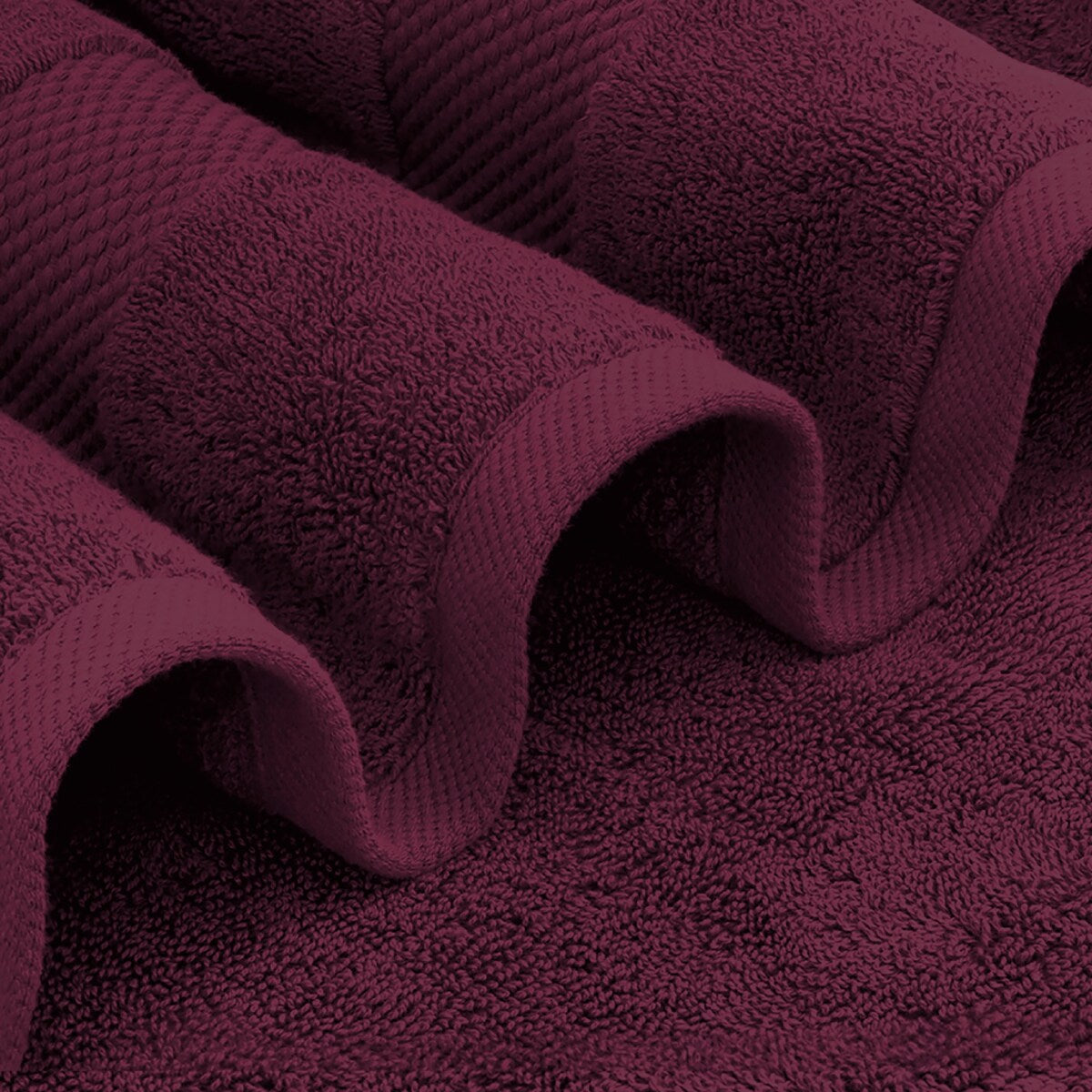 Asciugamano da bagno oversize in cotone di lusso classico bianco 35x70 - Set di 2