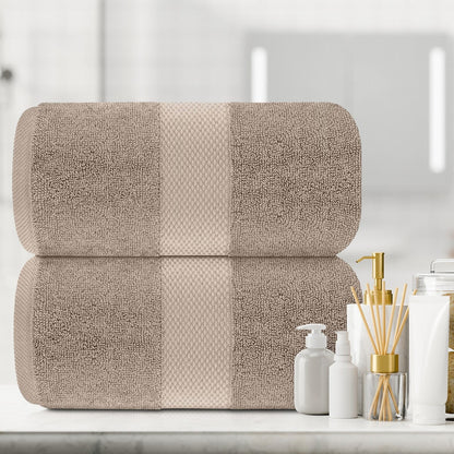 Asciugamano da bagno oversize in cotone di lusso classico bianco 35x70 - Set di 2