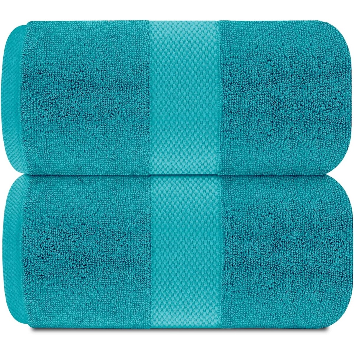 Asciugamano da bagno oversize in cotone di lusso classico bianco 35x70 - Set di 2