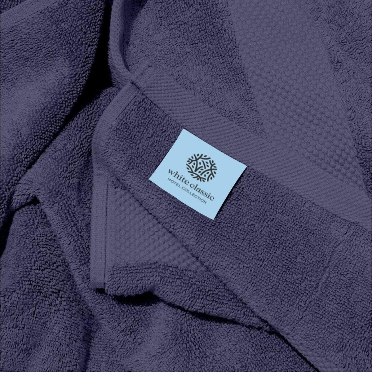 Asciugamano da bagno oversize in cotone di lusso classico bianco 35x70 - Set di 2