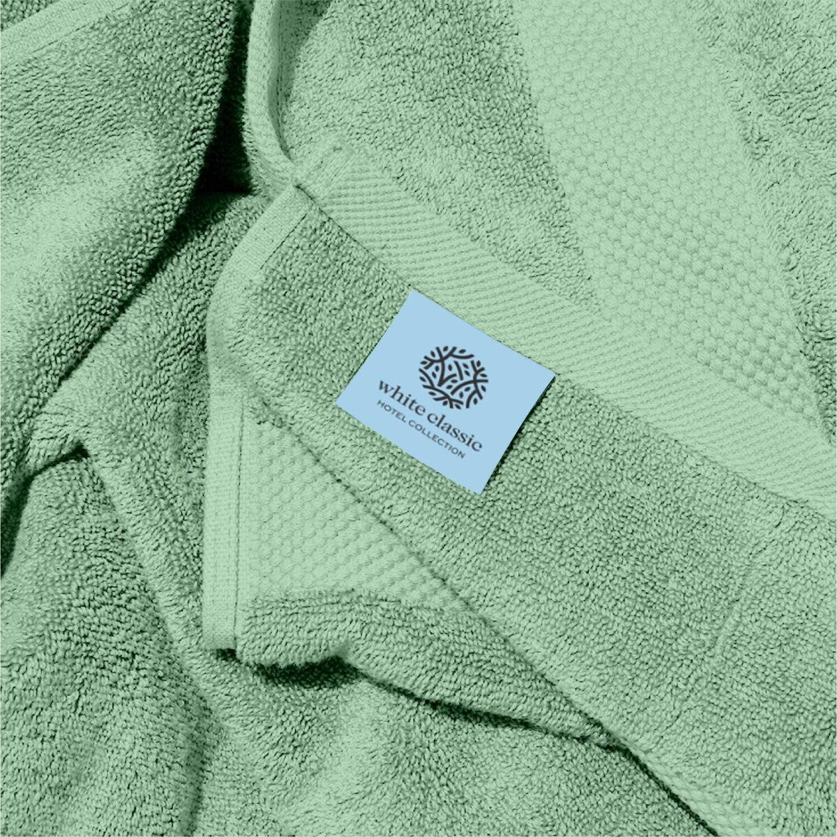 Asciugamano da bagno oversize in cotone di lusso classico bianco 35x70 - Set di 2