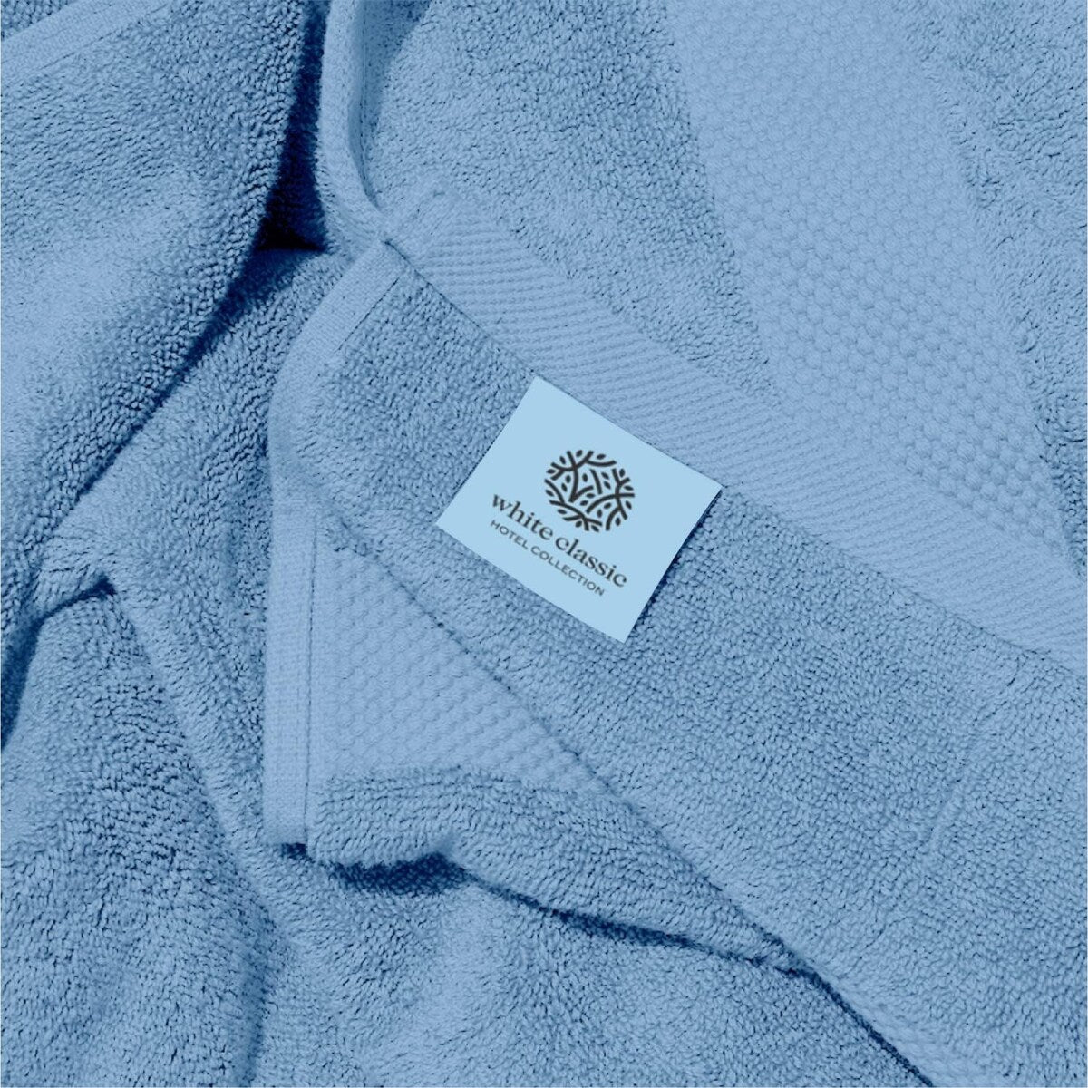 Asciugamano da bagno oversize in cotone di lusso classico bianco 35x70 - Set di 2