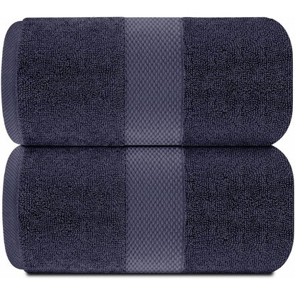 Asciugamano da bagno oversize in cotone di lusso classico bianco 35x70 - Set di 2