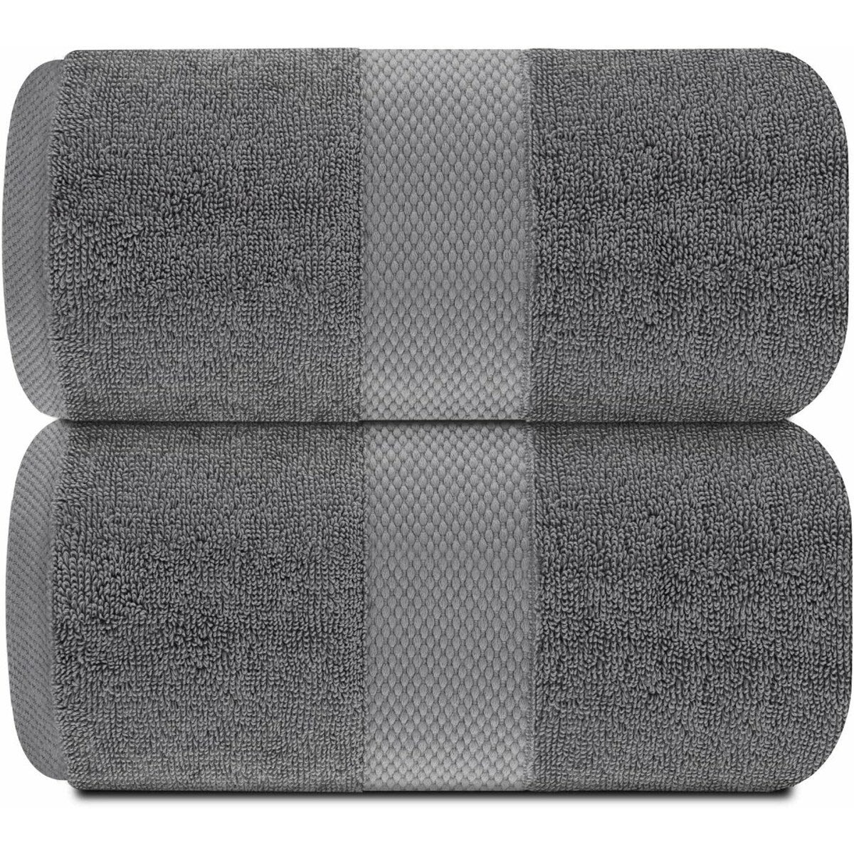 Asciugamano da bagno oversize in cotone di lusso classico bianco 35x70 - Set di 2