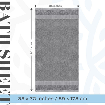 Asciugamano da bagno oversize in cotone di lusso classico bianco 35x70 - Set di 2