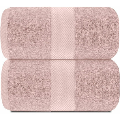 Asciugamano da bagno oversize in cotone di lusso classico bianco 35x70 - Set di 2