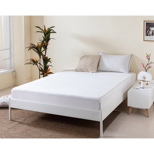 Materasso in memory foam gel bianco da 8 pollici, misura standard