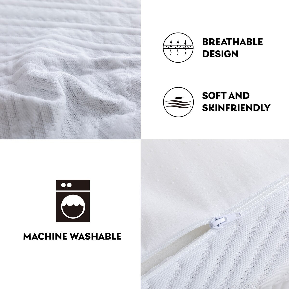 Materasso in memory foam gel bianco da 8 pollici, misura standard