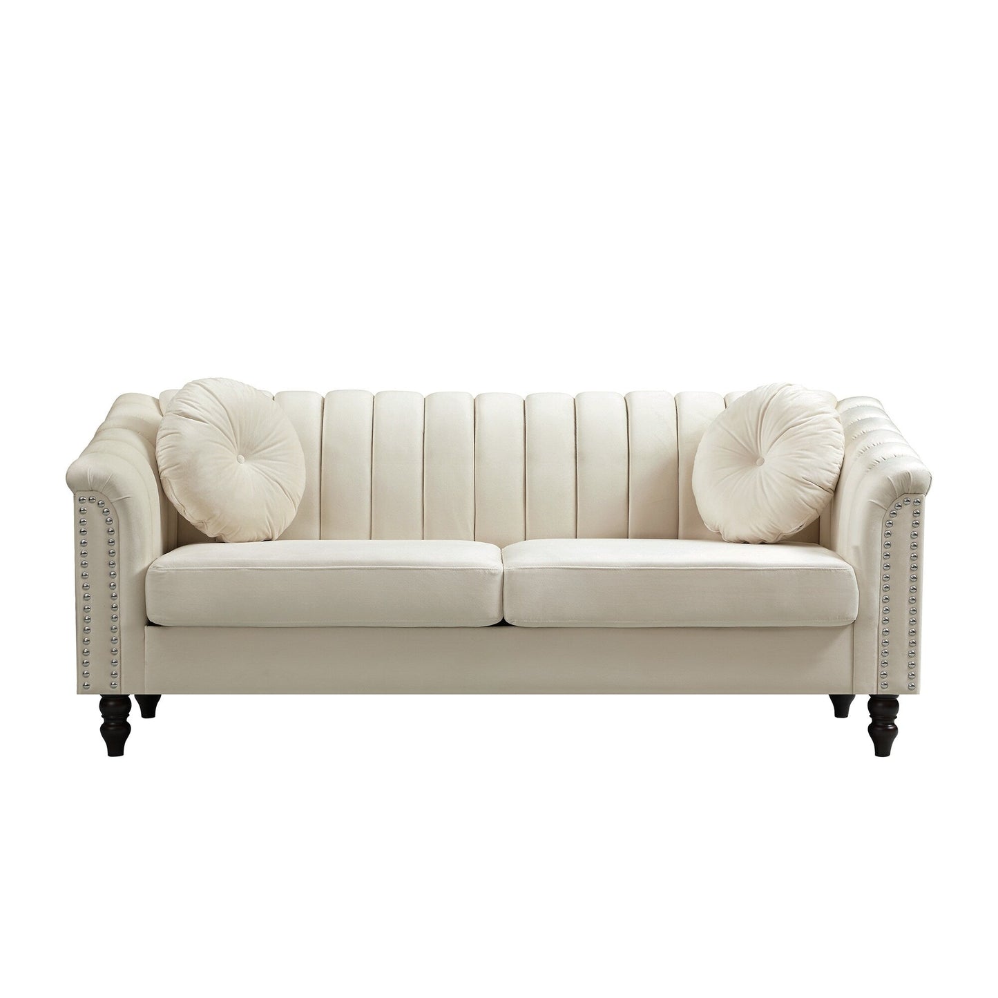 Poltrona da soggiorno in microfibra bianca