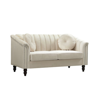 Divano da soggiorno in microfibra bianca