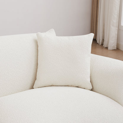 Divano oversize bianco moderno 111 a 3 posti con gambe in metallo e struttura in legno massello per soggiorno