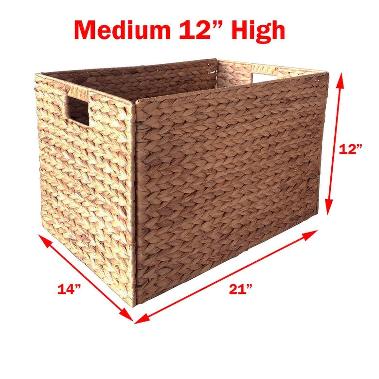 Cestini in vimini di alghe marine, set di 2 manici ritagliati