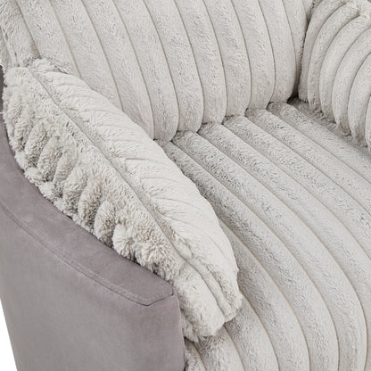 Poltrona reclinabile manuale con rivestimento in velluto a coste Wide Wale