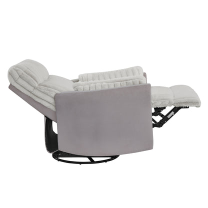 Poltrona reclinabile manuale con rivestimento in velluto a coste Wide Wale