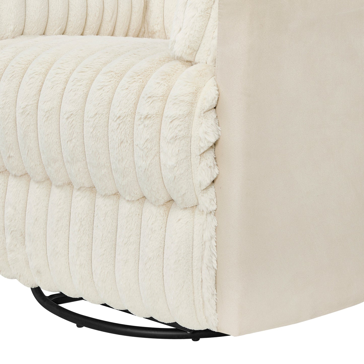 Poltrona reclinabile manuale con rivestimento in velluto a coste Wide Wale